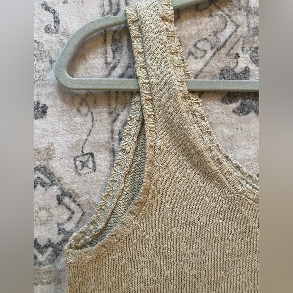 Loft Tan Knit Tank Top - Picture 2 of 8